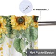 thumbnail image 5 of Cortinas opacas con diseño de girasoles de granja, con hojas verdes de girasoles de acuarela, con aislamiento térmico, para cocina, para ventanas pequeñas, dormitorio, 54 x 18 pulgadas (1 unidad), 5 of 5