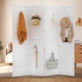 thumbnail image 2 of 4 Panel Pegboard Room Divider for Privacy and Storage | White, 2 of 7
