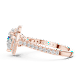 thumbnail image 4 of Zuwelria Certified Halo Moissanite Diamond Rings | 2.45 CTW Excellent Heart Cut Diamond Ring for Wedding | Diamond Promise Rings | 18K Rose Gold Plated Sterling Silver Size 8, 4 of 8