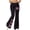 Black-1, variant on Womens Flare Leggings High Waisted Butt Lifting Yoga Pants Elastic Slim Fit Bell Bottom For Gym Workout Running