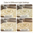 thumbnail image 7 of ODIKA 8'x10' Washable Area Rug Scroll Frame Nautical Ocean Wave Border Turtle Motif Seashell Playful Expressive for Living Room, Under Sectional, Family , Durable, Non-Slip, 7 of 7