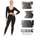 thumbnail image 2 of QRIC Women's High Waist Yoga Pants With Pockets Tummy Control Slimming Booty Leggings Workout Running Butt Lift Tights, 2 of 6