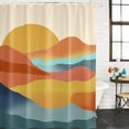 Curated visual reference: Gallery Detail: Abstract Mountain Shower Curtain Set Standard 72 X 72 Washable