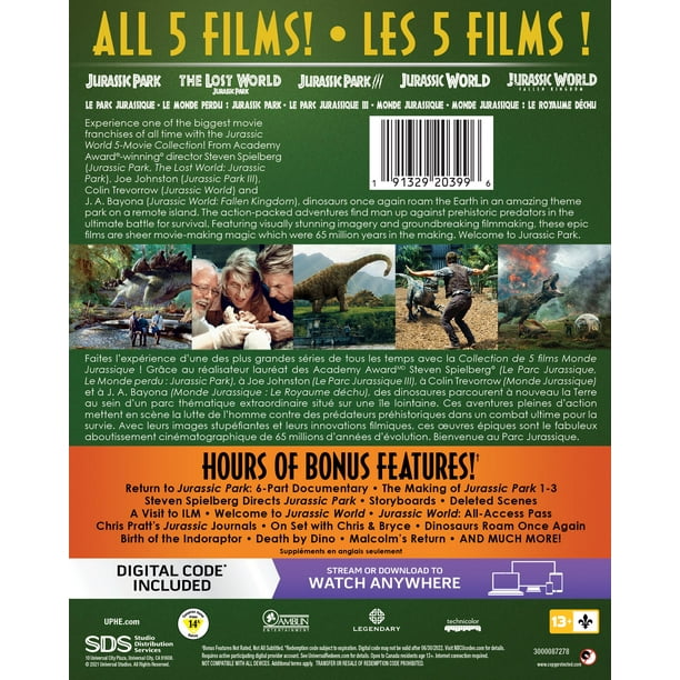 Jurassic World: 5-Movie Collection (4K Ultra HD + Blu-Ray) 