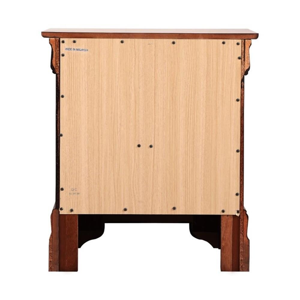 Glory Furniture Louis Phillipe 2 Drawer Nightstand in Cherry
