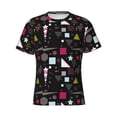 thumbnail image 3 of Naloa Colorful Geometry Men's T-Shirt Sport T-shirt Men's Basic Tee Casual Men's Shirt, Round Neck, Short Sleeves - XX-Large, 3 of 5