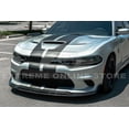 thumbnail image 5 of Replacement For 2015-Present Dodge Charger | SRT Track Style 4Pcs Front Bumper Lower Lip Splitter (ABS Plastic - Painted Glossy Black) FLIP-246-ABS, 5 of 12
