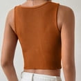 thumbnail image 6 of Wycnly Tank Tops for Women Soft Knitted Ribbed Going out Vest Cropped Tops Summer Plain Round Neck Sleeveless Shirts Fashion Blouses Brown m, 6 of 7
