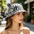 thumbnail image 5 of RFQWOVSR Women's Animal Print Bucket Hat with Cat Ear Design for Casual Wear, 5 of 6