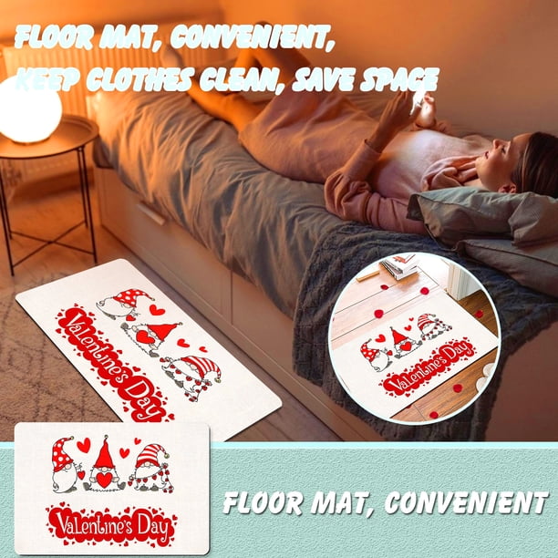 Teissuly Happy Valentine's Day Decorative Doormat Indoor Outdoor Entrance Bathroom Mat Teissuly WER202312025442