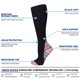 thumbnail image 1 of 1 par de calcetines deportivos de compresión, calcetines deportivos de nailon, Unisex (rosa degradado S/M), 1 of 2