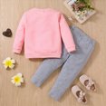 thumbnail image 5 of NOLDARES Infant Toddler Girls Cute Winter Outfits 2pcs Set Long Sleeve Soft Tee and Elastic Waist Pants Clothes Clothing(Pink,3-4 Y), 5 of 6