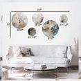thumbnail image 4 of Designart "Tranquil Waters with Marbled Elegance III" Abstract Marble Metal Wall Art Set of 5 Piece, 4 of 5