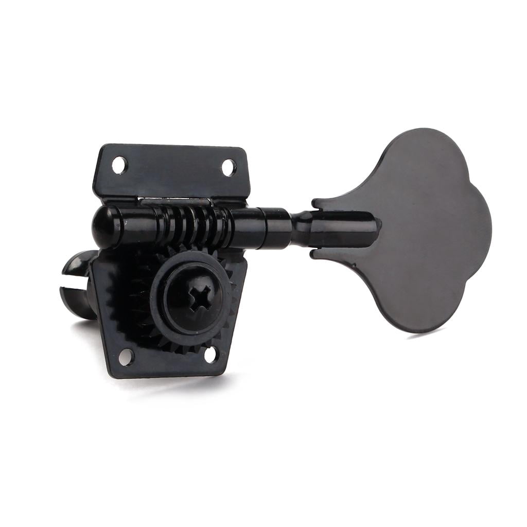 LeeQinersw Metal 4R Machine Head Tuner Tuning Pegs + Guitar Bridge Set for Bass Guitar