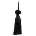 thumbnail image 2 of 3" (7.5cm) Small Bell Tassel | Craft Tassel # BT3,, Pure Black #K9 (Jet Black) Set of 12, 2 of 2