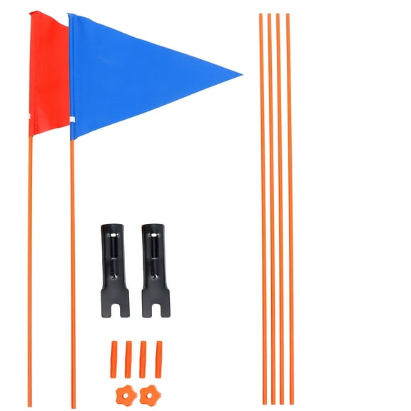 DEMACRIO Bike Safety Flag Fiberglass Decorative Cycling 2 Sets 11.8x1.1in
