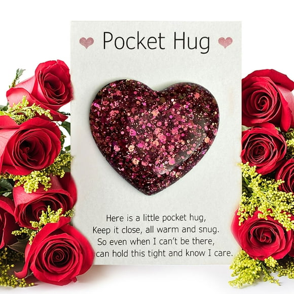 Dvkptbk Pocket Hug Heart Pocket Heart Pocket Heart Cadeaux de la Saint-Valentin Cadeau d'Amour