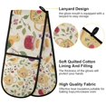 thumbnail image 2 of Yayeee Double Oven Mitt Kitchen Heat Resistant Baking 35" x7" Quilted Glove, Birds Tea Time, 2 of 6