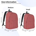 thumbnail image 2 of Easygdp Stripes Red White Mochila de Lona Resistente para Laptop, Compatible con Laptops de 15 a 17 pulgadas, Ideal para Escuela, Trabajo y Viajes-Medium, 2 of 5