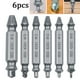 thumbnail image 5 of Juego de 6 brocas extractoras de tornillos con guía para quitar pernos rotos y dañados, extractor de tornillos de doble punta (plateado), 5 of 6