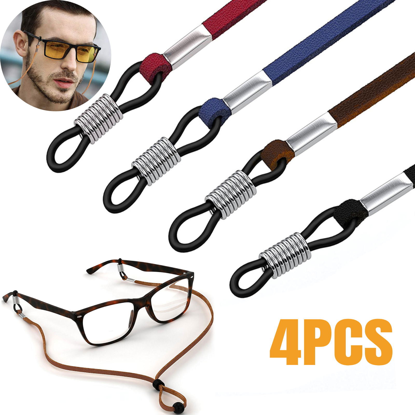 10 Pcs Kids Silicone Eyeglass Strap Anti-Slip Eyewear Retainer Cord Holder for Glasses Sunglasses Pink + White 
