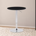 thumbnail image 1 of CorLiving Maya Round Adjustable Height Indoor Bar Table with Swivel and Metal Pedestal Base, Chrome/Black, 1 of 7