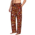 thumbnail image 2 of Uemuo Autumn Forest3 Pattern Men's Wide Leg Palazzo Lounge Pants with Pockets Light Weight Loose Comfy Casual Pajama Pants-Small, 2 of 9