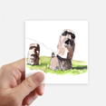 thumbnail image 1 of Moai Statues In Easter Island Sticker Square Waterproof Stickers Wallpaper Car Decal, 1 of 1