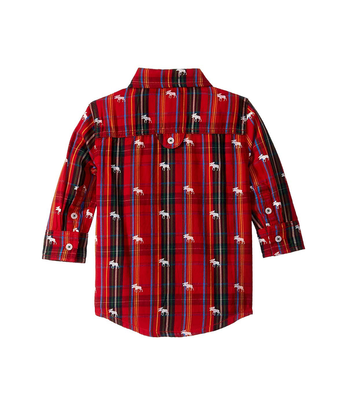 Hatley Kids Moose On Plaid Button Down Shirt (Toddler/Little Kids