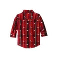 thumbnail image 1 of Hatley Kids Moose On Plaid Button Down Shirt (Toddler/Little Kids/Big Kids) Red, 1 of 1