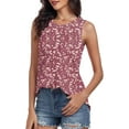 thumbnail image 6 of Women's Summer Tank Tops Pleated Round Neck Sleeveless Tops, 6 of 7