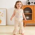 thumbnail image 4 of Ahabrexf Baby Girl Summer Outfit 1 Shoulder Strap Sleeveless Top and Pants 2-Pc Set for 0-3 Years Old, 4 of 9