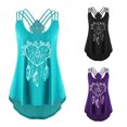 thumbnail image 3 of Qarigey Mujeres chaleco correa niñas Slim Tanktop banquete elegante camisola playa vacaciones hogar fiesta verano Top ropa Prendas para la parte del cuerpo Verde L Qarigey AP010602-15, 3 of 6