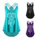 thumbnail image 2 of Qarigey Mujeres chaleco correa niñas Slim Tanktop banquete elegante camisola playa vacaciones hogar fiesta verano Top ropa Prendas para la parte del cuerpo Verde S Qarigey AP010602-13, 2 of 6