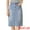 Light Blue, variant on Unique Bargains Women's Large A-Line Denim Skirt, High Waist Back Slit Stretch, White