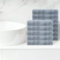 thumbnail image 2 of REGALWOVEN Striped 12 Pack Washcloths Pure Cotton Face Towels Comfort Towels Grey, 2 of 7