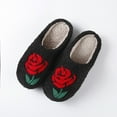 thumbnail image 2 of Gaexia On Slippers for Women,Fuzzy Slippers Indoor Outdoor Comfortable Soft Sole Home Shoes With Floral Design for Ladies and Couples,Funny Slippers, 2 of 3