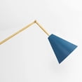 thumbnail image 3 of Adjustable Triennale 3 Arms Chandelier Brass, Stilnovo Style, Three Hues of Blue Mid Century - Modern - Industrial - 3 Light - 3 Arm, 3 of 4