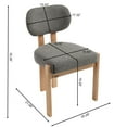 thumbnail image 6 of S-HOME Fabric Upholstered Wooden Dining Chairs Set of 2 in Classic Beige Perfect for Kitchen and Dining Room Décor，Grey, 6 of 15
