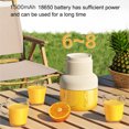thumbnail image 6 of JingChun Trendy New Juicer Portable Wireless Juicer Cup 850ML Large Capacity for Crushing Ice Blending Fruit Versatile Juicing Machine with Two Lids and Straw, 6 of 9