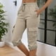 thumbnail image 1 of WILLBEST Pantalones Casuales para Mujer, Cintura Elástica, Bolsillos, Color Liso, para el Trabajo Diario. Grande, 1 of 4