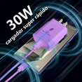 thumbnail image 2 of Cargador Super Rápido Para Huawei Honor Cargador con 6A Cable Tipo C Xtellar blanco, 2 of 3
