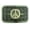 Peace Sign Square Antiqued with Rhinestones, variant on New Men Women Peace Sign Belt Buckle Symbol Dove Peace-Lover-Keeper Grey Metal