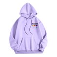 thumbnail image 6 of larppty Hoodies for Women Oversized Christmas Sweatshirt Loose Fit Cute Hoodie Drawstring Fall Pullover with Pocket (Purple, XL), 6 of 8