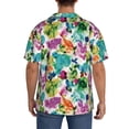 thumbnail image 3 of Yiaed Watercolor Flowers Print Mens Casual Wrinkle Free Shirts Short Sleeve Button Down Summer Stretch Dress Shirt-XX-Large, 3 of 5