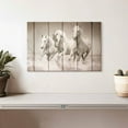 thumbnail image 2 of Elephant Stock Rustic White Horses Wall Art - Horizontal Canvas Wall Art - Living Room Wall Decor - Animal Canvas - Beige And Brown Decor - 12" x 8", 2 of 8