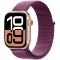thumbnail image 1 of Apple Watch Series 10 (GPS+Cellular) 42mm Aluminum Case with Plum Sport Loop - Rose Gold, 1 of 6