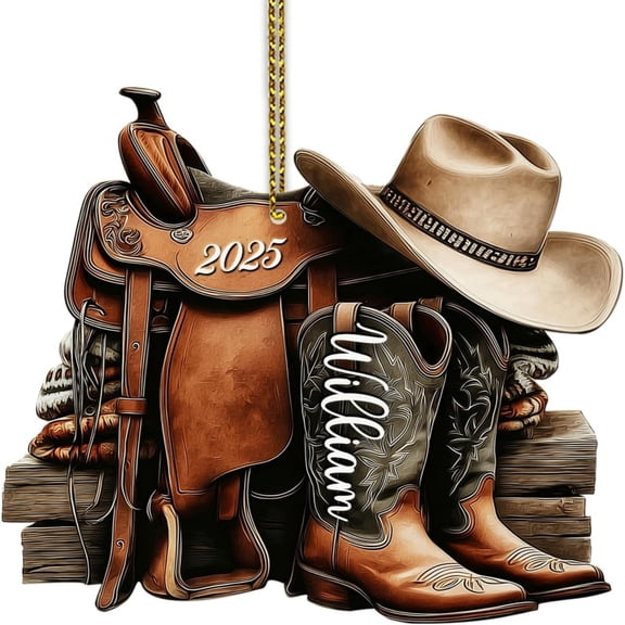 Acrylic Western Decorative Pendant Ornament For Horse Enthusiasts And Cowboy Custom Name Display