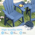 thumbnail image 4 of Vicllax Outdoor Tall Adirondack Chairs Beach Style HDPE for Garden 28.9"Lx22.6"Wx52.2"H, 4 of 9