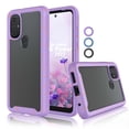 thumbnail image 1 of for Moto G Power Case, Sturdy Case for Motorola Moto G Power, Njjex Full-Body Rugged Transparent Clear Back Bumper Case Cover for Motorola Moto G Power 2020 2021 2022 released -Purple, 1 of 10